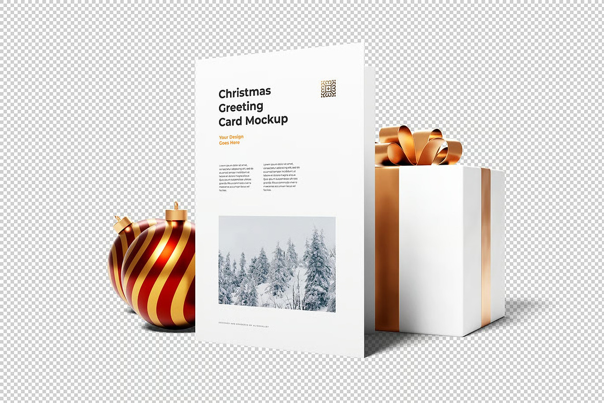 Christmas Card Mockup, an Advertising Mockup by zpackcreative (Photo 2 of 4)
