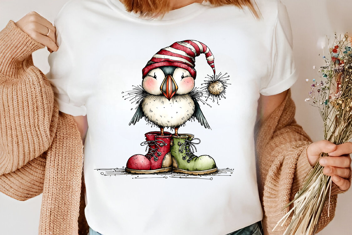 Whimsical Fluffy Christmas Birds, an Illustration by Canvas Craft (Photo 5 of 5)