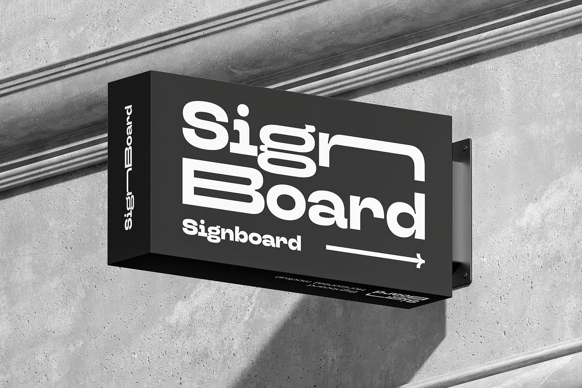 Signboard Horizontal Mock-up, an Advertising Mockup by zippypixelstudio (Photo 8 of 13)