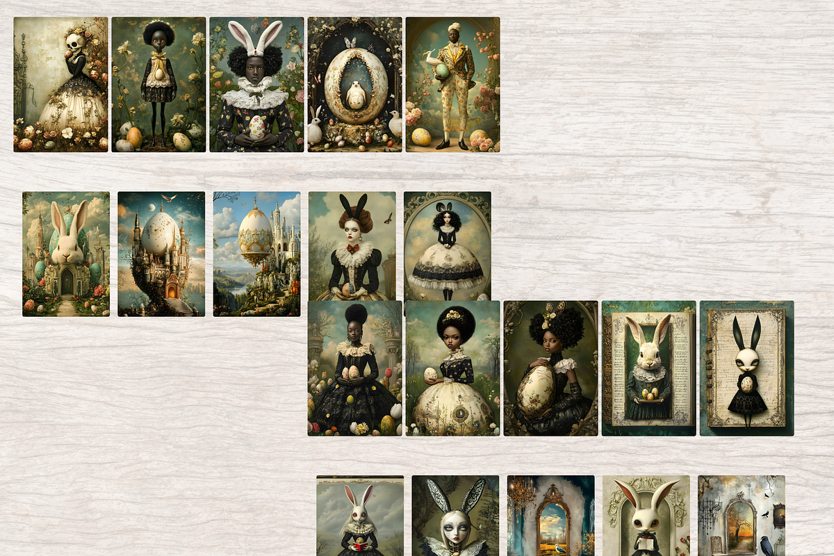 SURREAL GOTHIC EASTER JUNK JOURNAL, a Seasonal Illustration by Daring Digies (Photo 3 of 10)