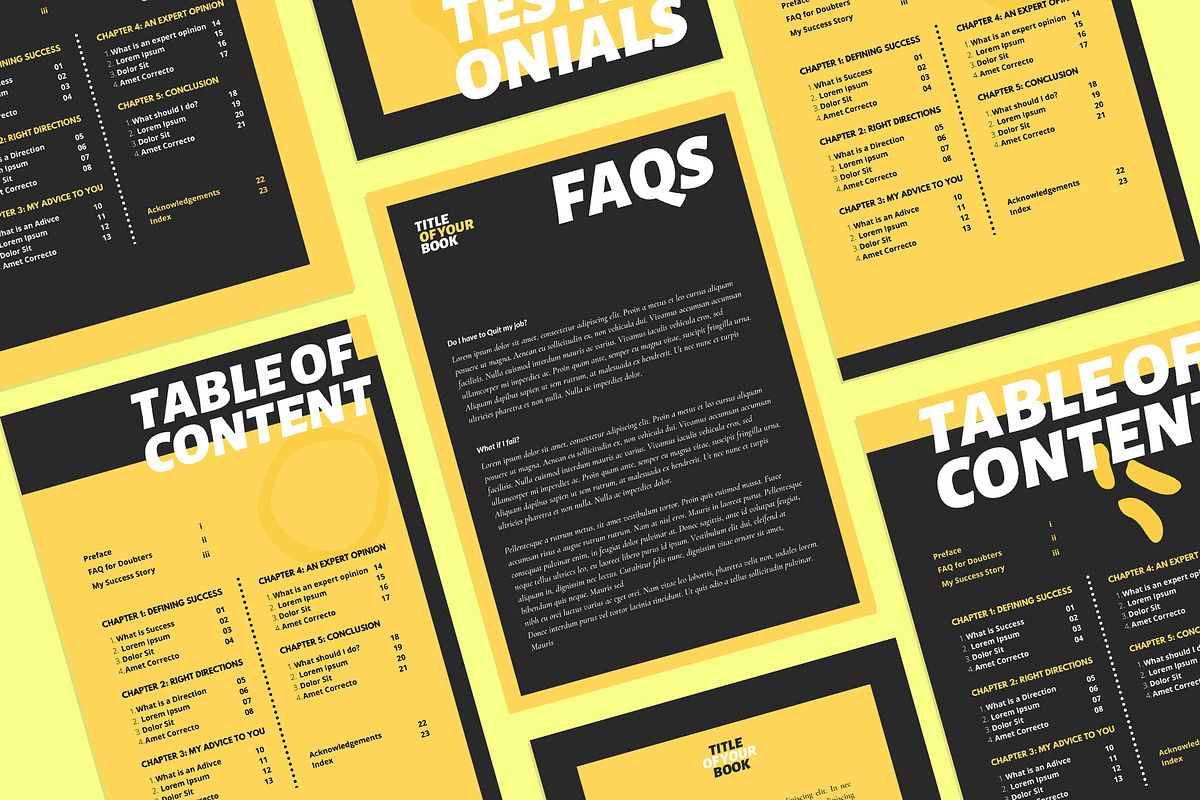 Canva Yellow Ebook Template, a Templates & Theme by ZohairKhanLtd (Photo 4 of 6)