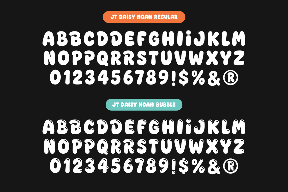 Daisy Noah - Bubble Groovy Font, a Handwritten Font by Jozoor (Photo 7 of 10)