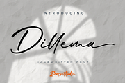 Dillema Handwritten Font, a Handwritten Font by Basnistudio (Thumbnail 1 of 9)