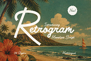 Retrogram - Vintage Monoline Script, a Script Font by HipFonts (Thumbnail 1 of 10)