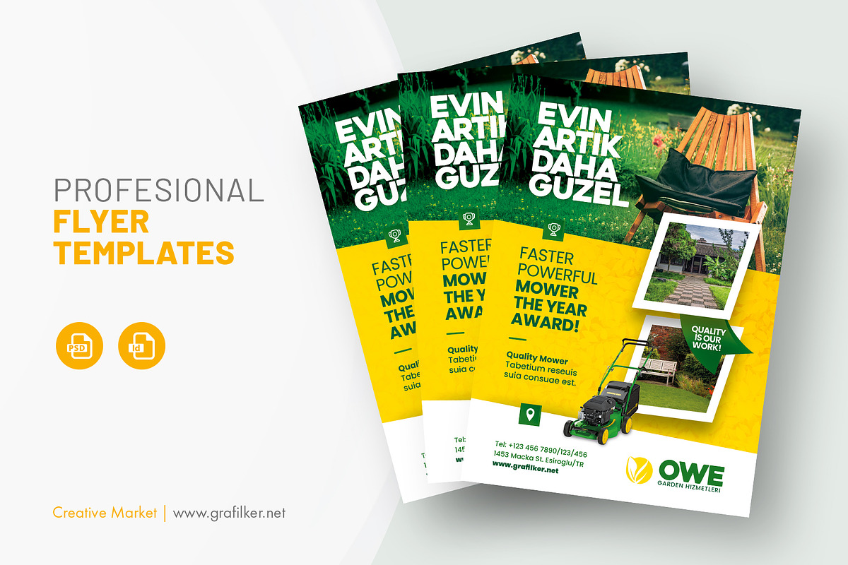 Garden Landspace Flyer Templates, a Flyer Template by grafilker