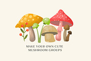 Mushrooms Watercolor Clipart Set, an Object Illustration by Lemonade Pixel (Thumbnail 3 of 5)