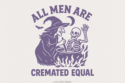 All Men Are Cremated Equal PNG, an Illustration by SharpMarketplace