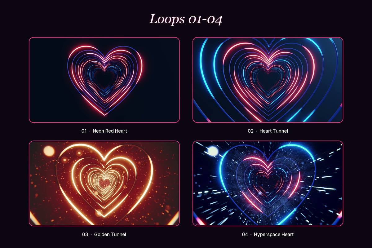 Heart Glow - 12 4K Loops, a Background Graphic by Photocreo Michal Bednarek (Photo 2 of 7)