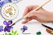 Garden Violet Clipart Purple Bouquet, a Decorative Illustration by Download Graphic Art (Thumbnail 5 of 7)