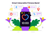 10 Smart Wearable Fitness Band, a Technology Illustration by denayunebgt (Thumbnail 4 of 4)