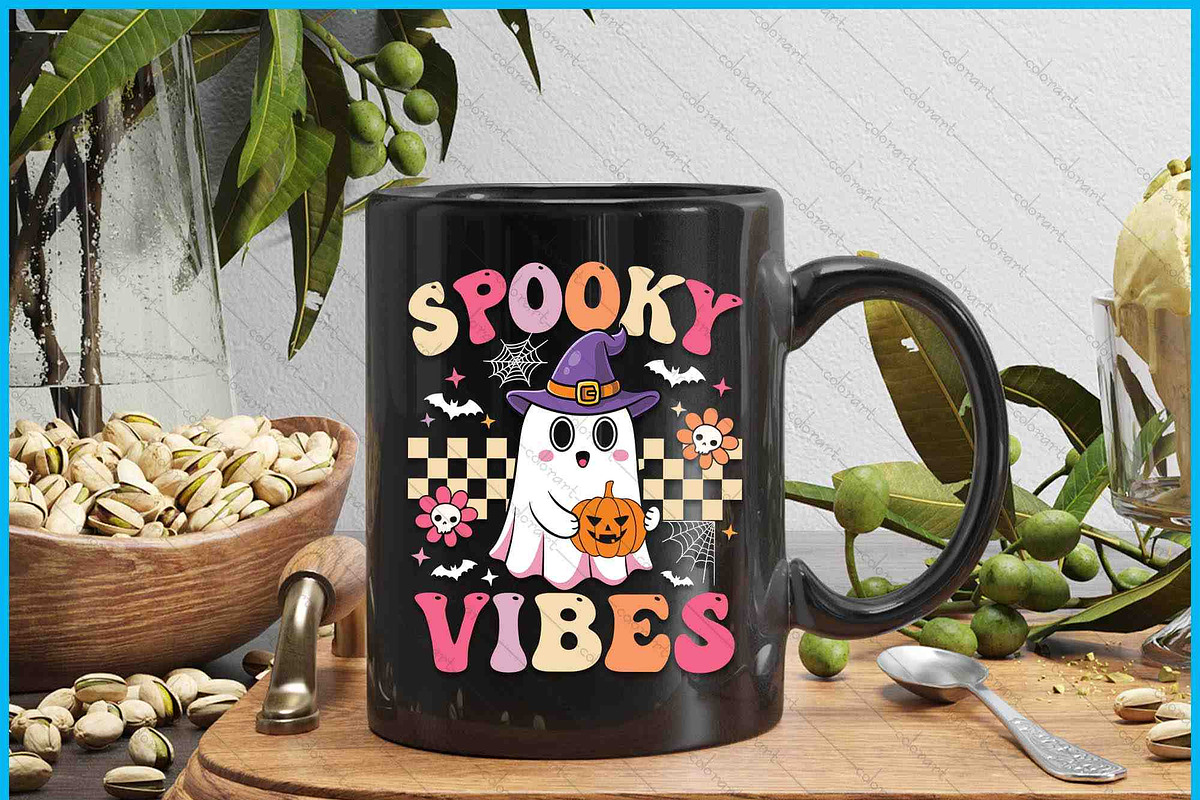 Groovy Spooky Ghost Pumpkin SVG PNG, an Object Graphic by Creativeusart (Photo 3 of 4)
