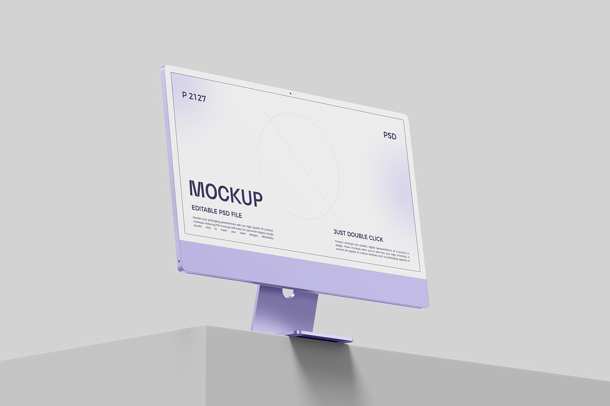New iMac 24 Desktop Mockup, a Mac Mockup by RamStudio2 (Photo 7 of 16)