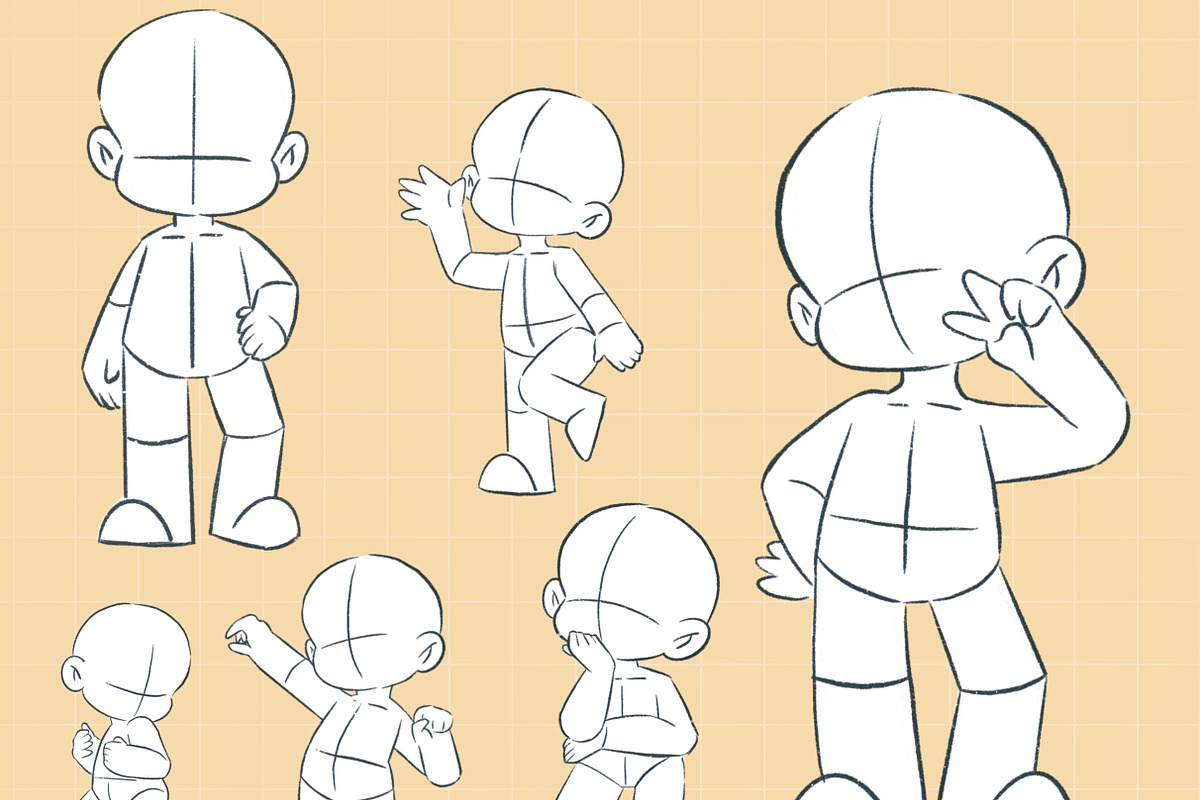 Children’s poses stamp for Procreate, a Brush Add-On by PoPshop (Photo 5 of 5)