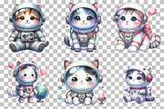 Watercolor Cute Astronaut Cat, an Illustration by DreamCafeArt (Thumbnail 3 of 6)
