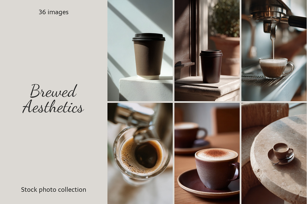 Coffee Aesthetic Background Set, a Food & Drink Photo by AI Petr Creative Agency (Photo 1 of 7)