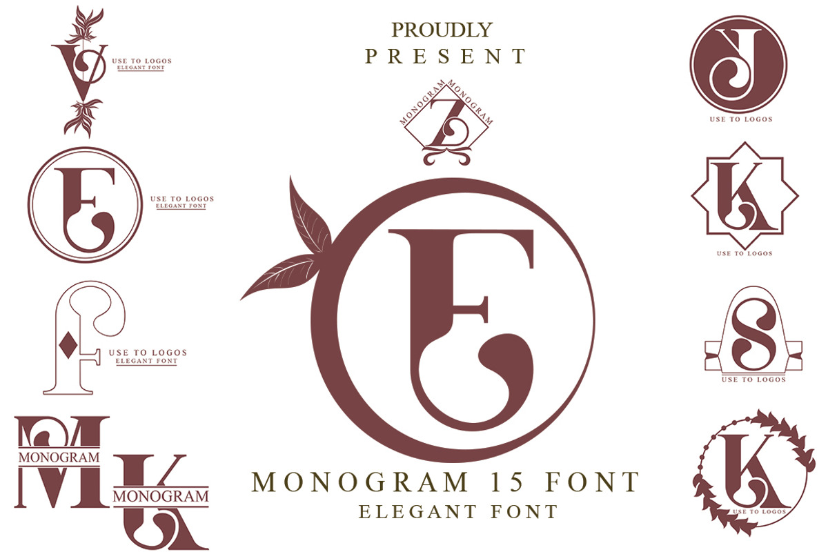 Monogram, a Symbol Font by Bramcreative (Photo 1 of 15)