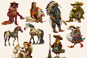 SURREAL WILD WEST FANTASIES CLIPART