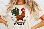 Funny Chicken F-Caw-F Rooster PNG, an Illustration by Craft Nest (Thumbnail 5 of 6)