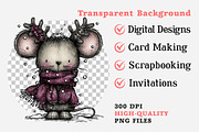 Whimsical Christmas Mouse Clipart, an Illustration by Dream Creation (Thumbnail 7 of 7)