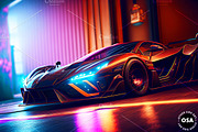 Supercar in the City Illustration, a Wallpaper Graphic by Other Side Art (Thumbnail 5 of 8)