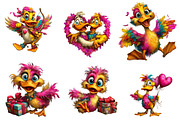 Valentines duck clipart, an Illustration by CreationArt (Thumbnail 6 of 7)