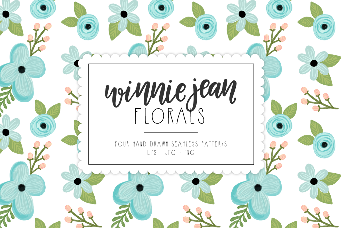 WinnieJean Florals Seamless Patterns, a Pattern Graphic by WinnieJean (Photo 4 of 5)