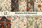 Western Fall Botanical Digital Paper, a Pattern Graphic by FloridPrintables (Thumbnail 1 of 9)