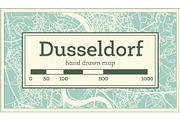 Dusseldorf Germany City Map in Retro, a Transportation Illustration by Booblgum (Thumbnail 1 of 8)