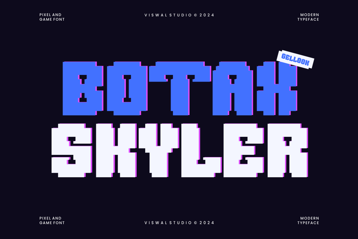 Pixelad - Modern Pixel Font, a Sans Serif Font by Viswal Studio (Photo 7 of 8)