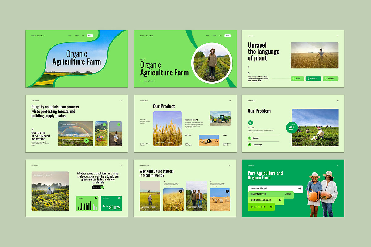 Agriculture Presentation Template, a Presentation Template by KreateTribe (Photo 5 of 6)