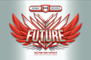 Future Badge With Text Effect