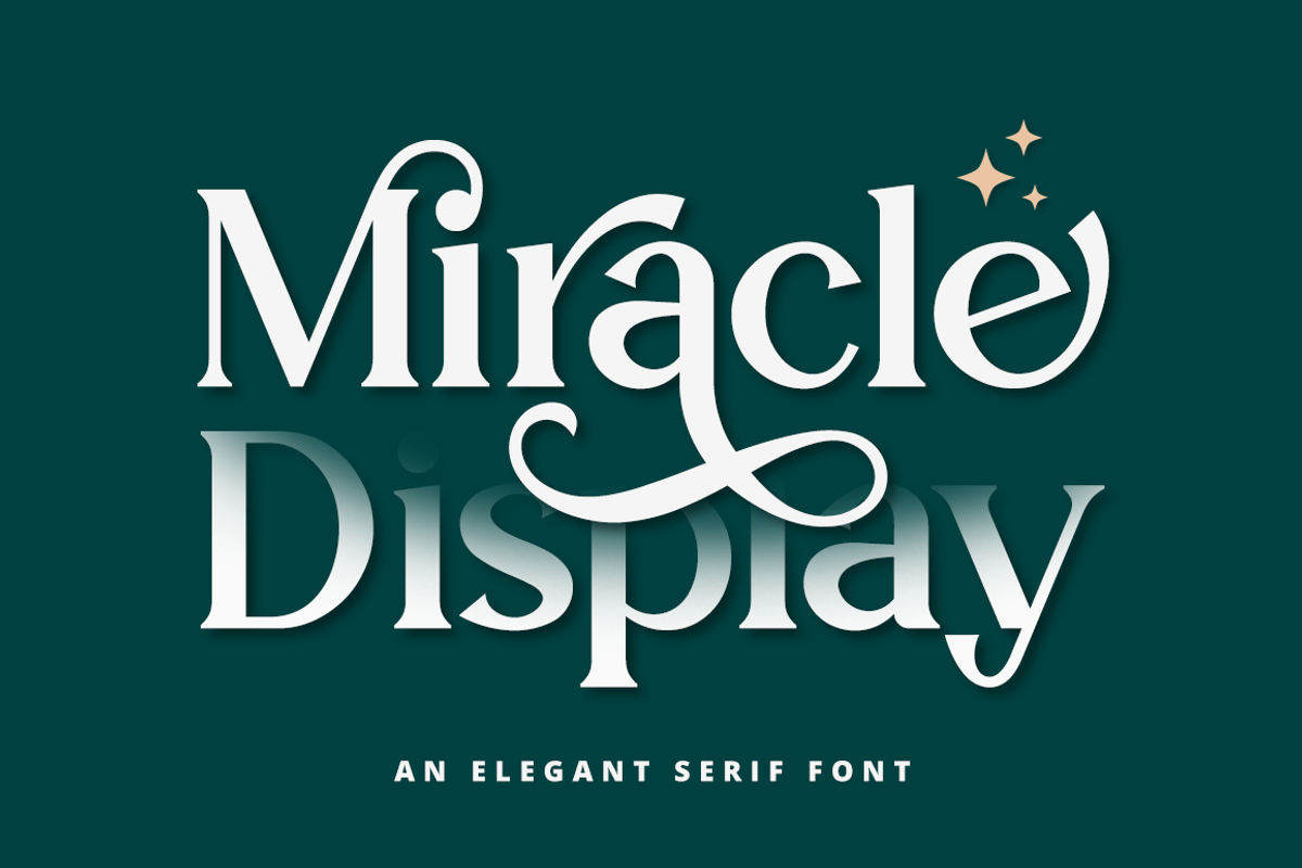 Miracle Display, a Serif Font by RockboyStd (Photo 1 of 12)