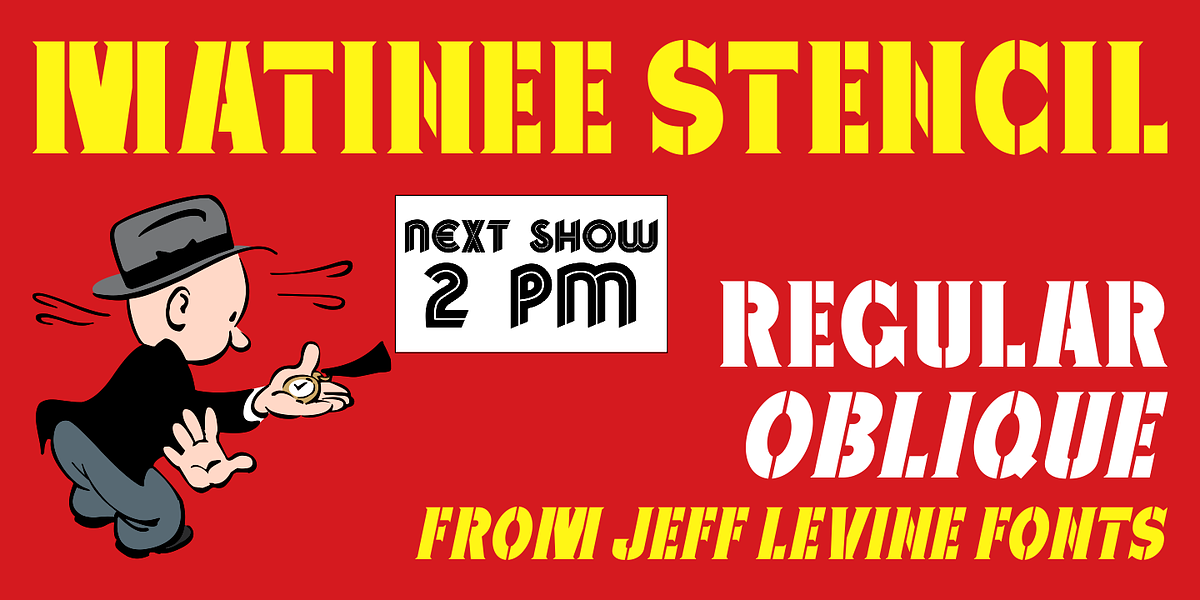 Matinee Stencil JNL, a Font by Jeff Levine Fonts (Photo 1 of 5)