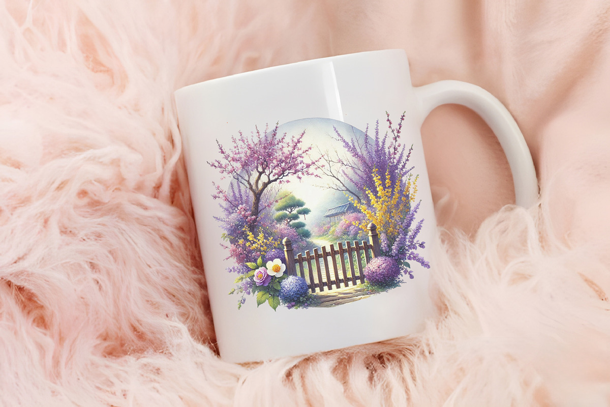 Spring garden sublimation clipart, an Illustration by RobertsArt (Photo 6 of 7)
