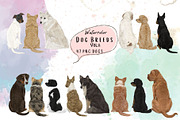 Watercolor dog breed clipart, an Animal Illustration by ColorfulPT (Thumbnail 1 of 8)