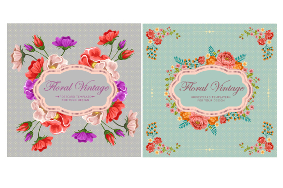 9 vintage flower card collection, a Card Template by Propylparaben (Photo 2 of 6)