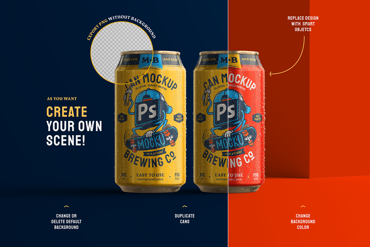 Beer Can Mockup, a Packaging Mockup by Mocku (Photo 11 of 16)