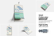 Modern Wall Calendar Mockup, an Advertising Mockup by bimockup (Thumbnail 1 of 6)