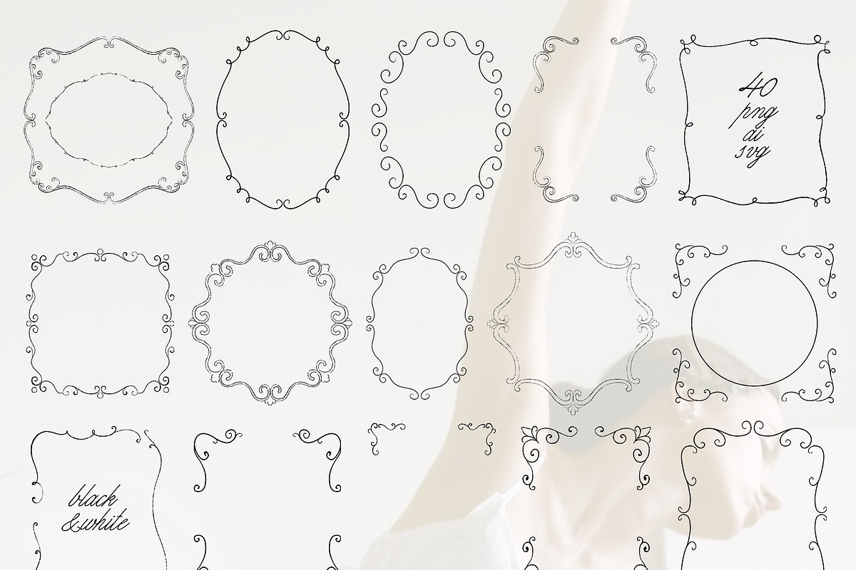 Fleurie Frames: Hand-Drawn Borders, an Object Graphic by lerinartstudio (Photo 9 of 10)
