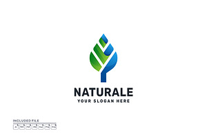 Linear Plant Leaf Gradient Logo, a Branding & Logo Template by yuanesei