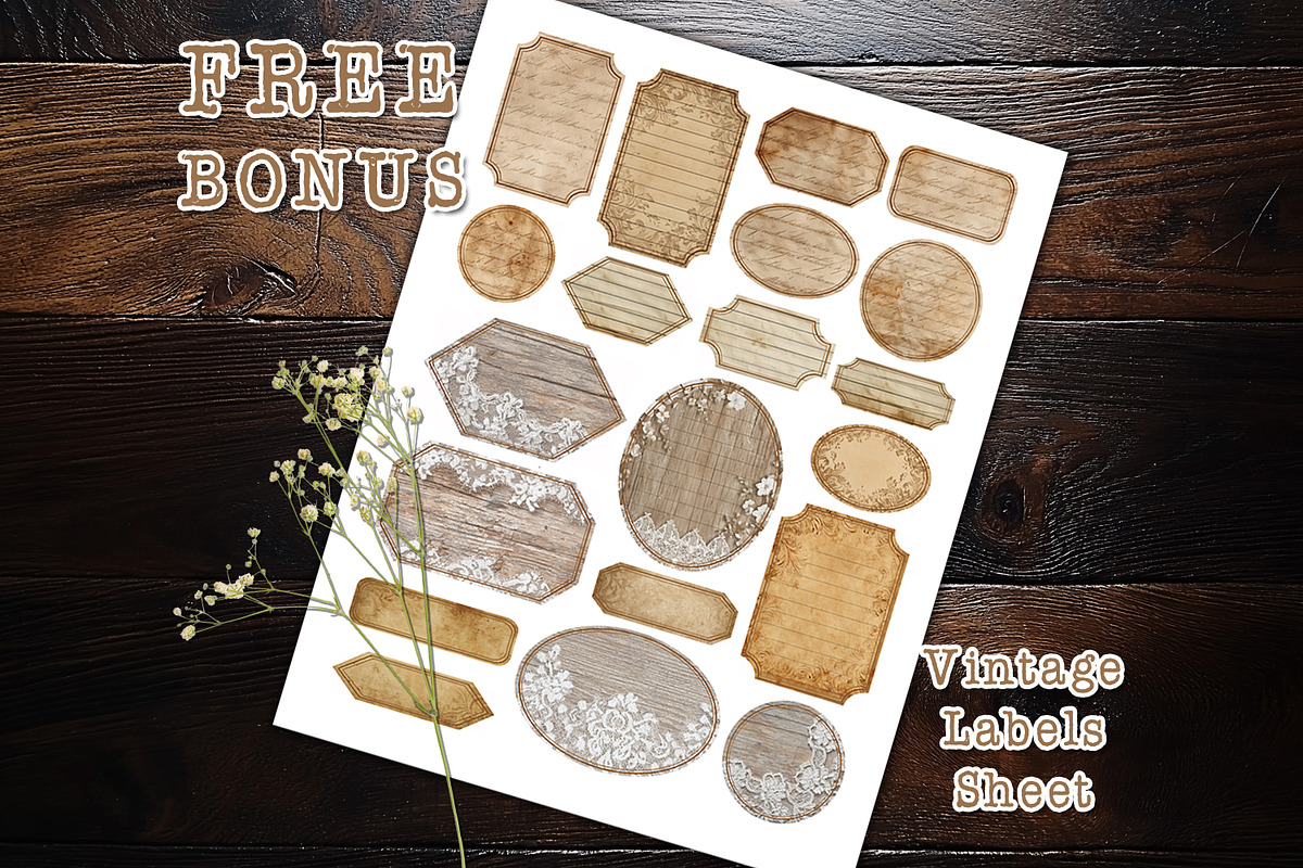 Blue Gray Abstract Digital Scrapbook, a Background Graphic by V Design Creator (Photo 12 of 12)