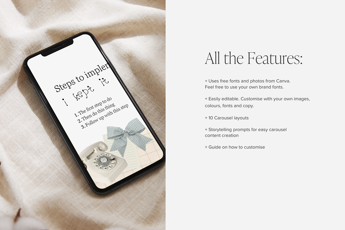Whimsy Instagram Carousels Canva, a Social Media Template by Tabitha Emma (Photo 9 of 11)