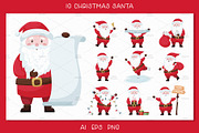 Christmas Santa. Characters & cards, a Seasonal Illustration by Valeria Soloveva (Thumbnail 3 of 5)