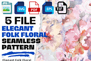 Elegant Watercolor Floral Seamless P, a Pattern Graphic by pixel stock ( pattern ) (Thumbnail 1 of 3)