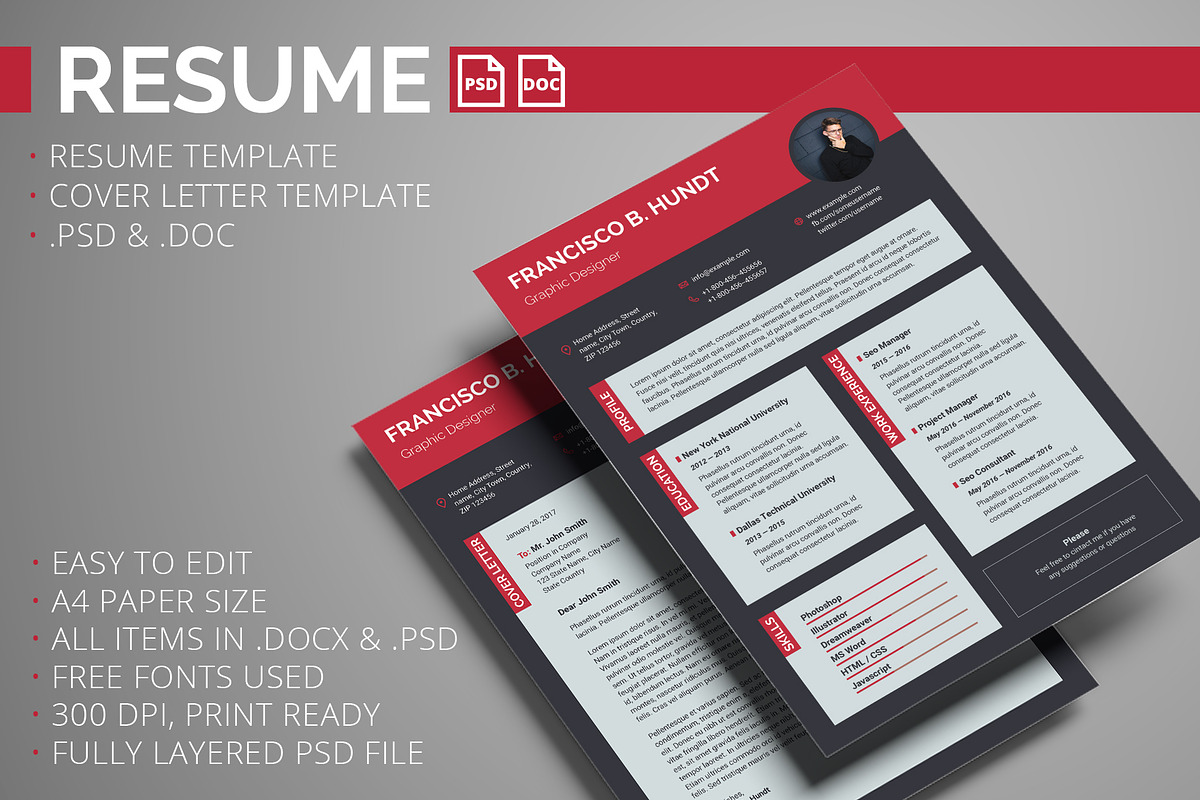 Resume Template, a Resume Template by Viktor (Photo 1 of 3)