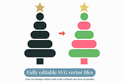 Whimsical Christmas Tree Doodle, a Seasonal Illustration by Kusumaillustration (Thumbnail 3 of 14)