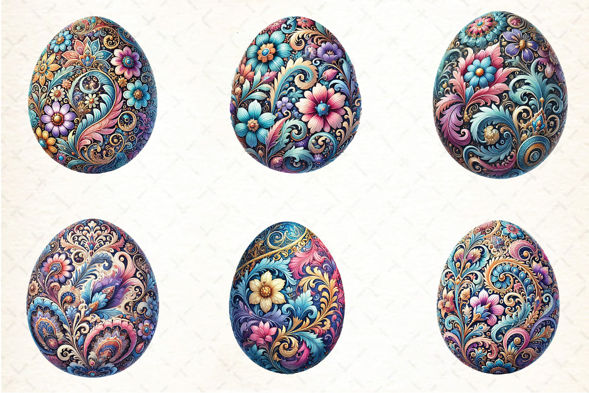 Watercolor Easter Egg Clipart, an Illustration by DreamCafeArt (Photo 5 of 5)