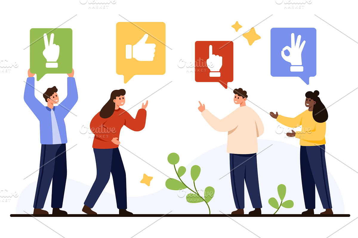 Active Listening and Communication, a Person Illustration by Flashvector