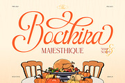 Bocthira Majesthique, a Script Font by Burntilldead (Thumbnail 1 of 12)