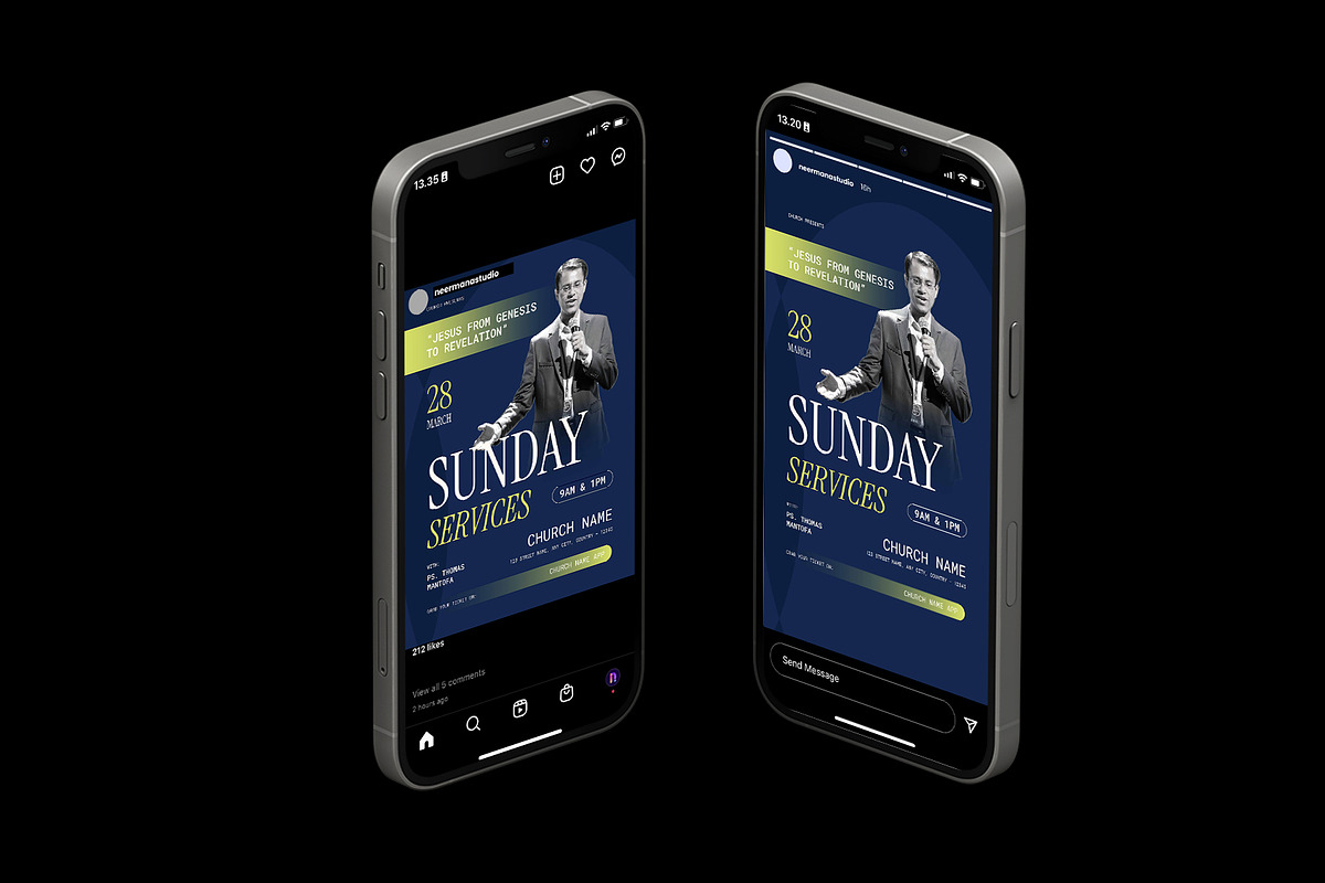 Minimalist Sunday Church Flyer preview 4